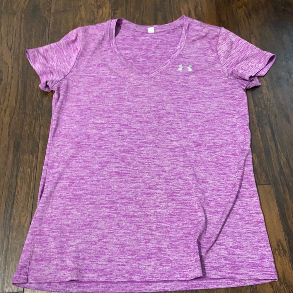 Purple under armour shirt